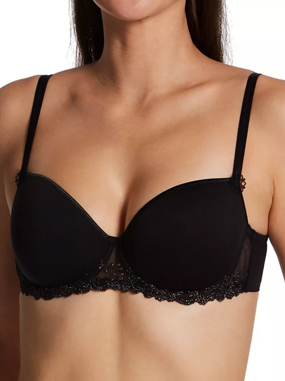 Simone Perele Delice 3D Spacer Foam Contour Underwire Bra Gem/Black Cup Lace